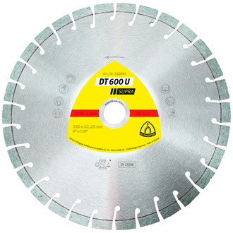 Klingspor DT 600 U Diamanttrennscheiben, 140 x 2,4 x 22,23 mm 17 Segmente 20 x 2,4 x 9 mm, Kurzverzahnung