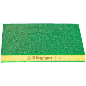 Klingspor SW 501 TR Schleifschwämme, Korund Korn 120 96 x 123 x 12,5 mm