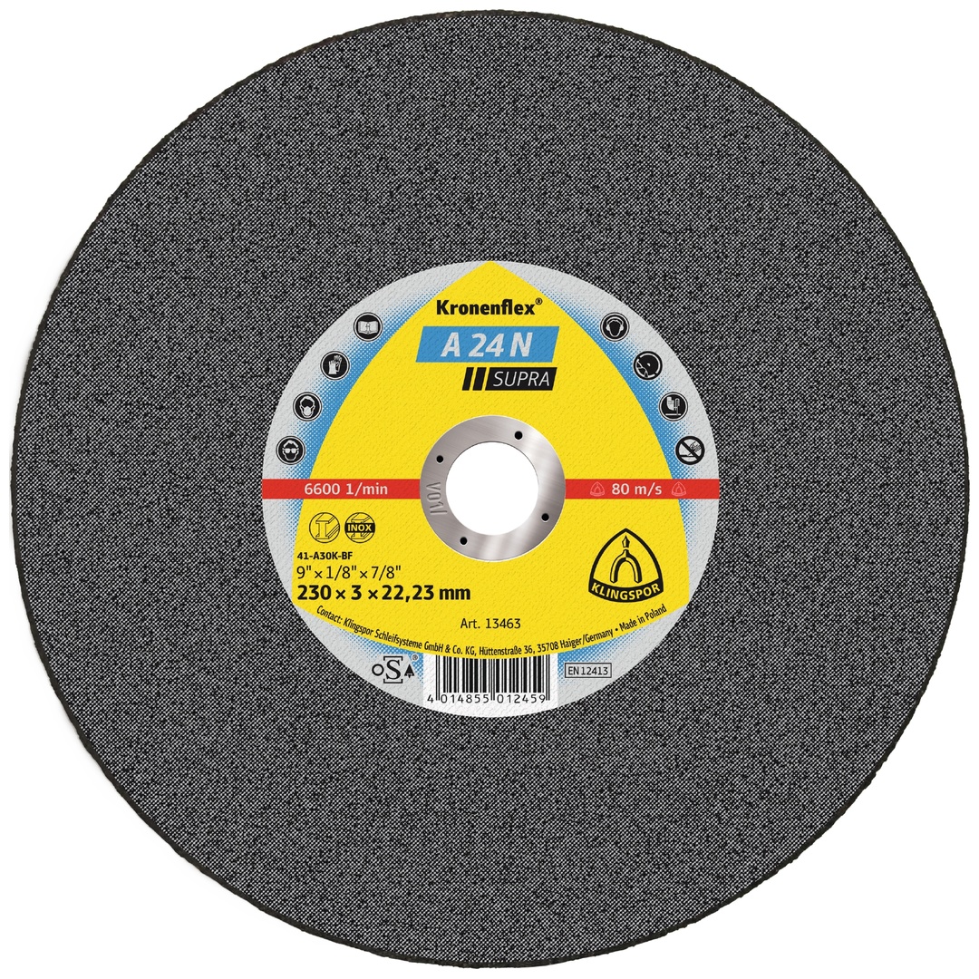 Klingspor A 24 N Trennscheiben, 180 x 3 x 22,23 mm gekröpft
