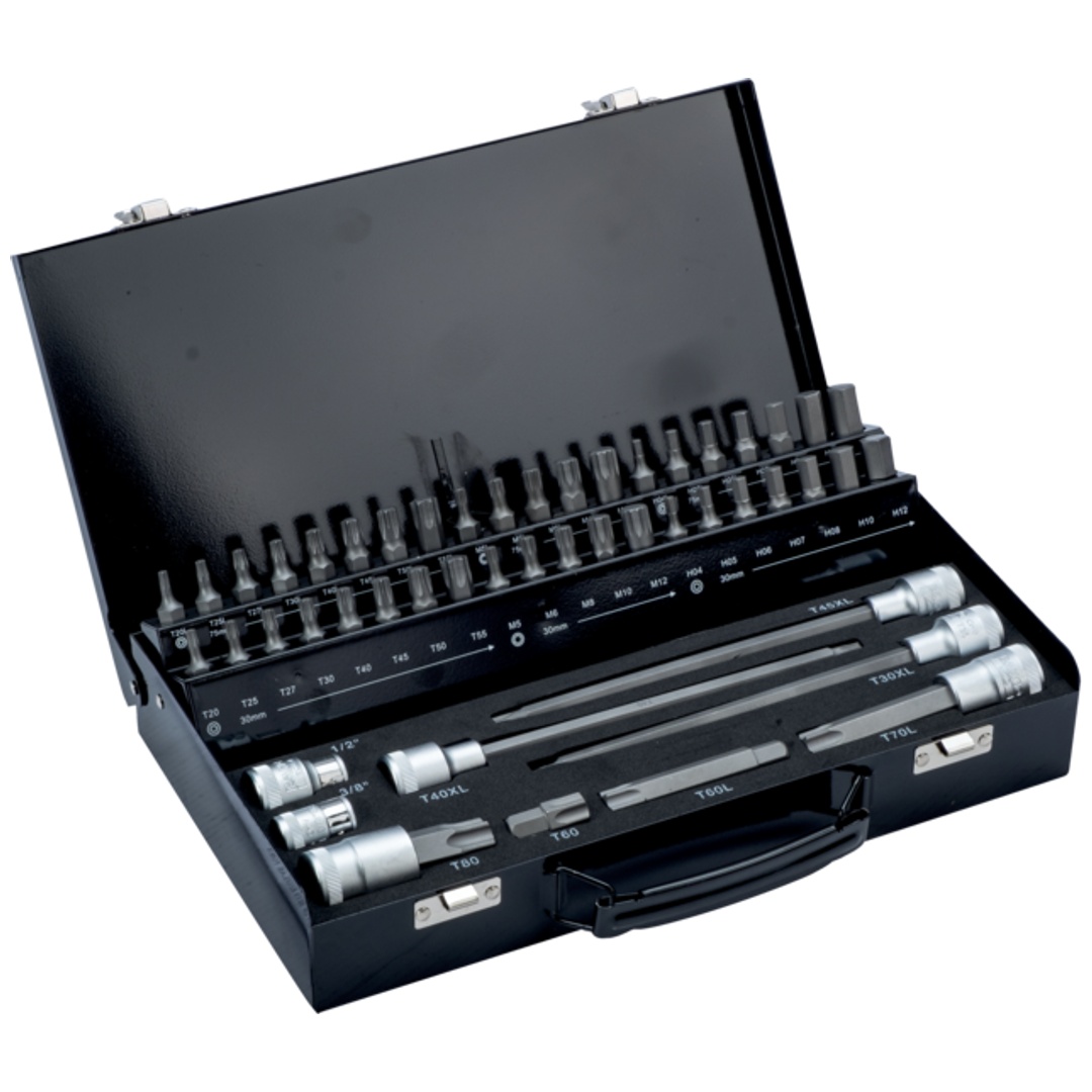 Bahco Bitsatz mit TX-TR Bits, 49-tlg., 10 mm Schaft