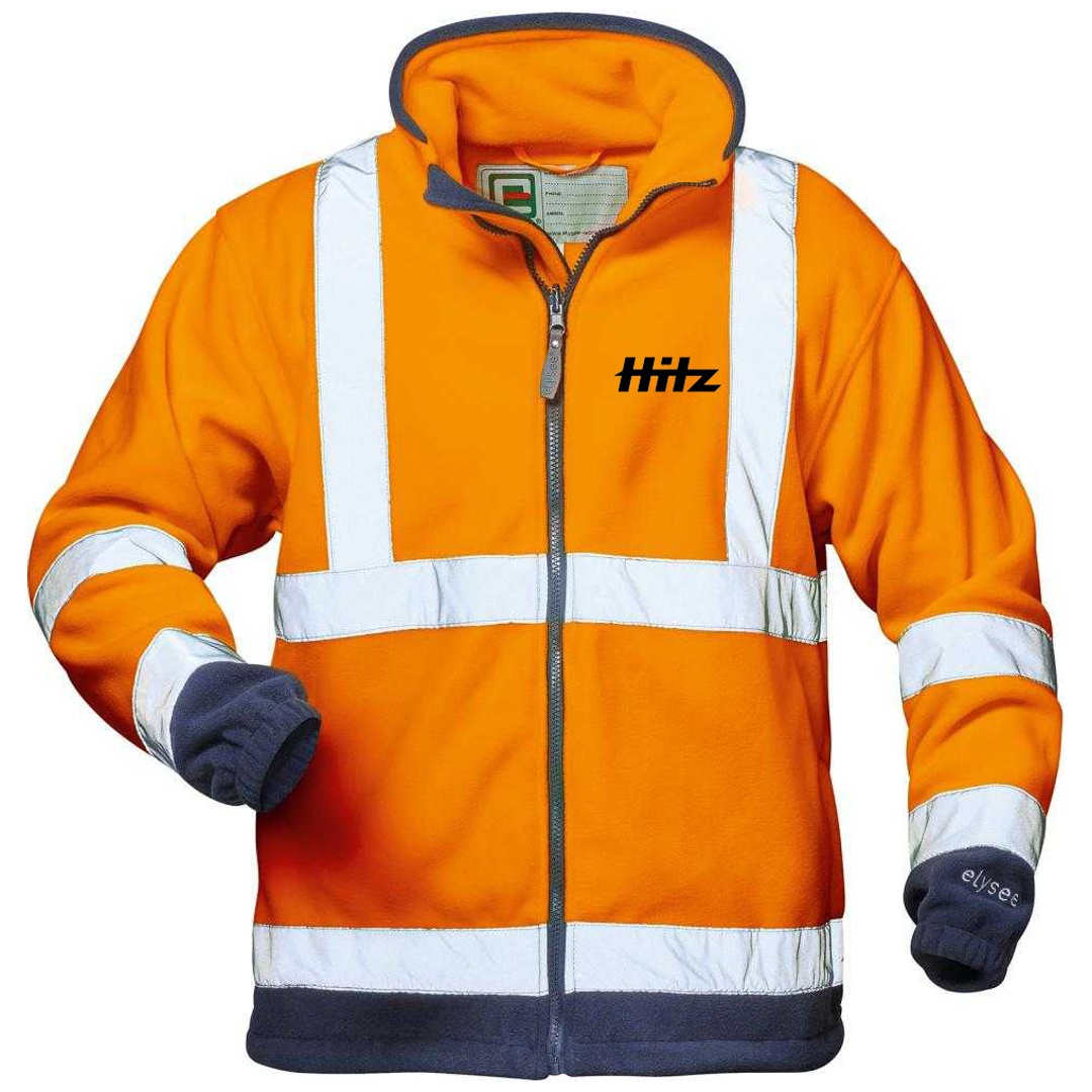 Hitz-Elysee Warnfleecejacke Benedikt Gr. L orange/marine