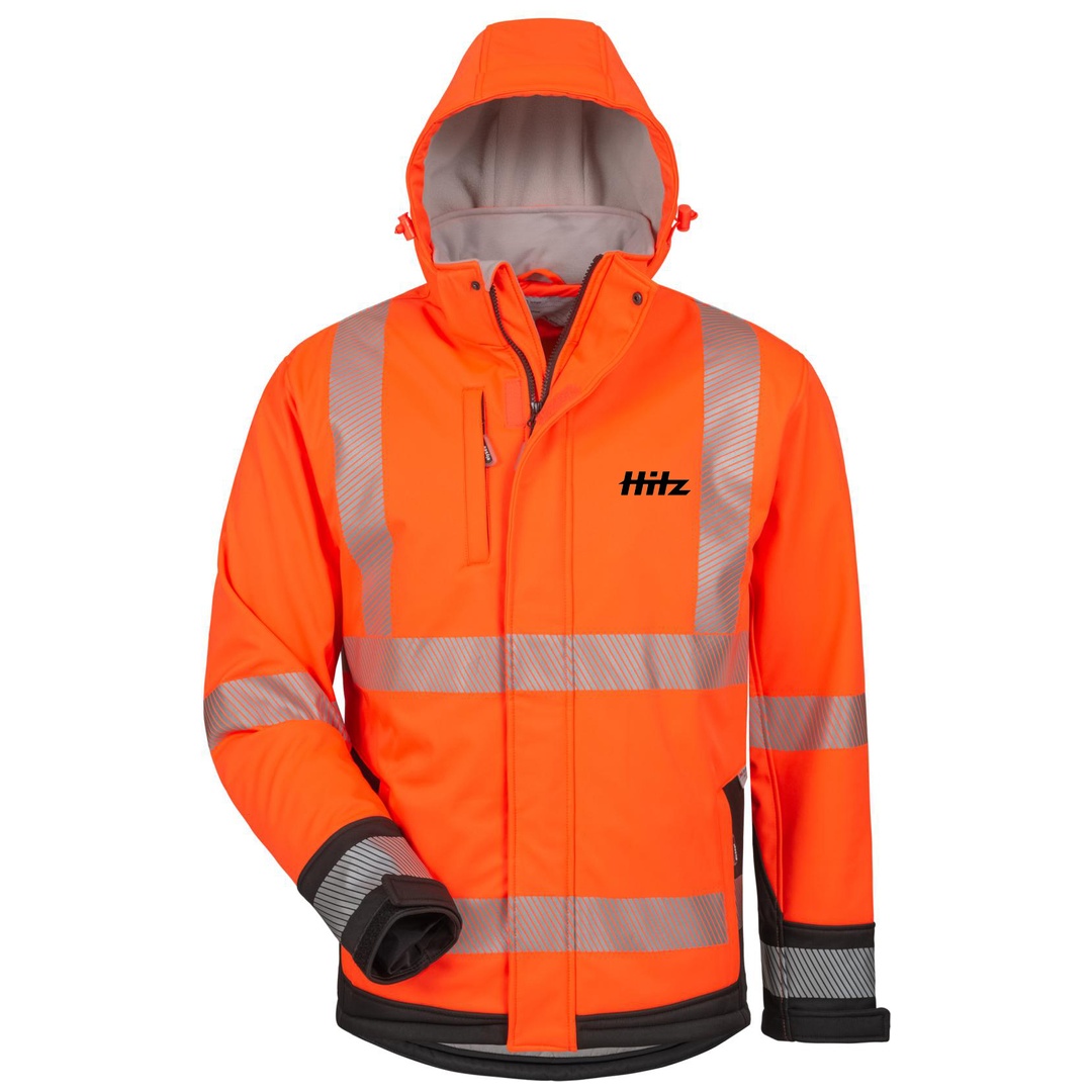 Hitz-Elysee Warnschutz-Softshelljacke Lukas Gr. S orange/schwarz