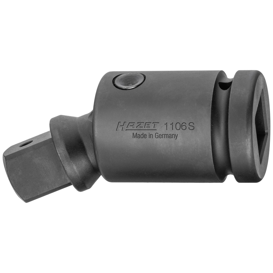 Hazet Schlag-Maschinenschrauber Gelenkstück 1106S, 1 (25 mm) Vierkant hohl, 1 (25 mm) Vierkant massiv, Länge 125 mm