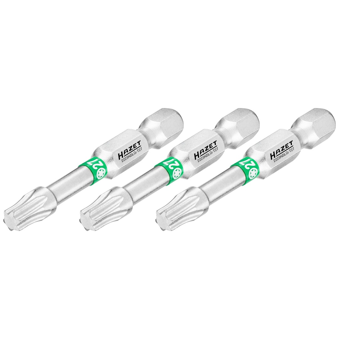 Hazet Bit 1/4 (6,3 mm) Sechskant massiv, Innen TX Profil, 3-tlg., SW T27