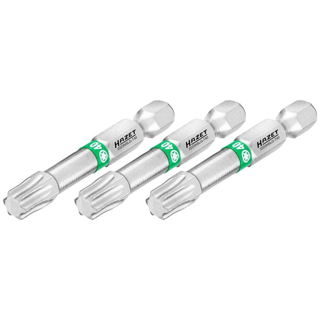 Hazet Bit 1/4 (6,3 mm) Sechskant massiv, Innen TX Profil, 3-tlg., SW T40