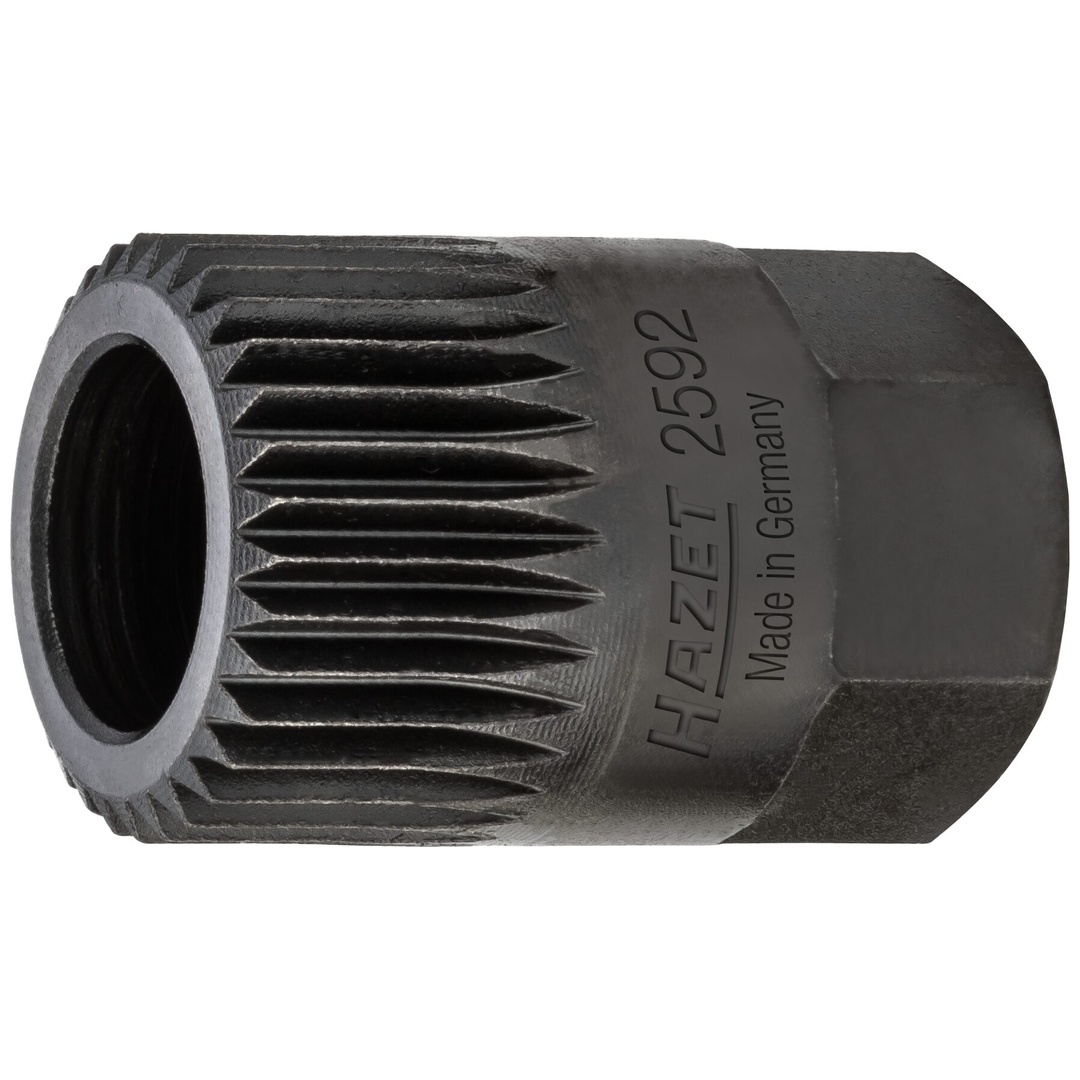 Hazet Keil(rippen)riemenscheibe-Adapter 17 mm Außen-Sechskant, Vielzahn Profil, SW 19,6 mm
