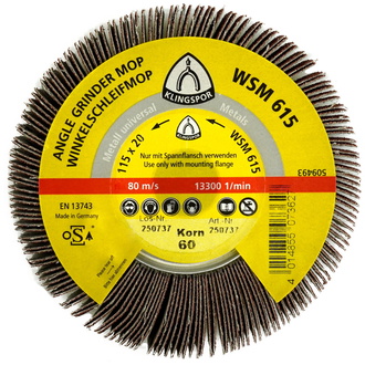 Klingspor WSM 615 Winkelschleifmop 115 x 20 mm K 60