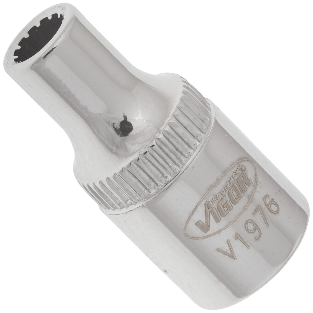VIGOR Steckschlüsseleinsatz, 1/4 (6,3 mm) Vierkant hohl, Multiprofil, SW 4 mm