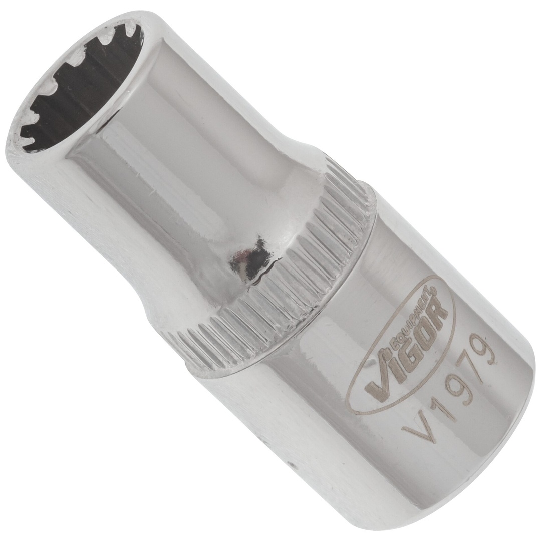 VIGOR Steckschlüsseleinsatz, 1/4 (6,3 mm) Vierkant hohl, Multiprofil, SW 6 mm