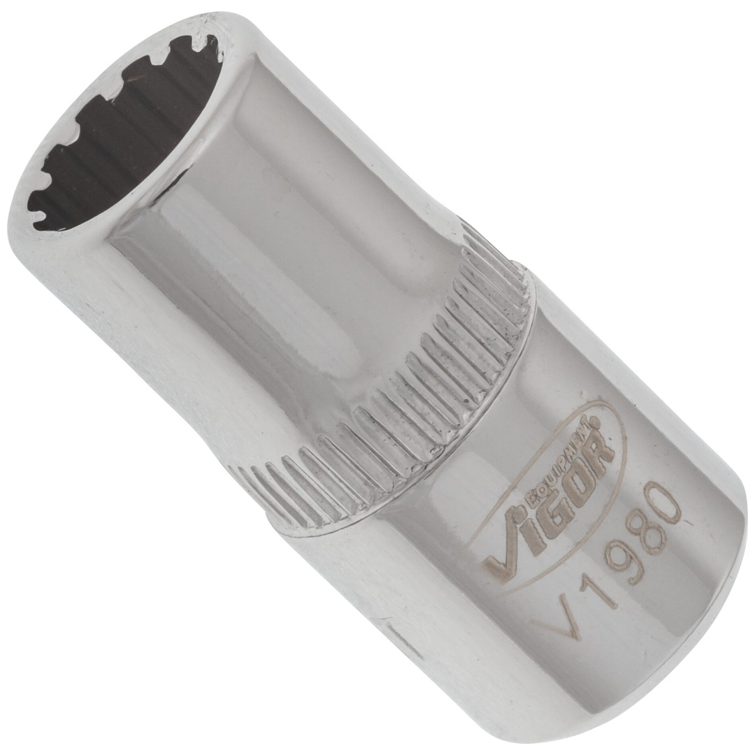 VIGOR Steckschlüsseleinsatz, 1/4 (6,3 mm) Vierkant hohl, Multiprofil, SW 7 mm