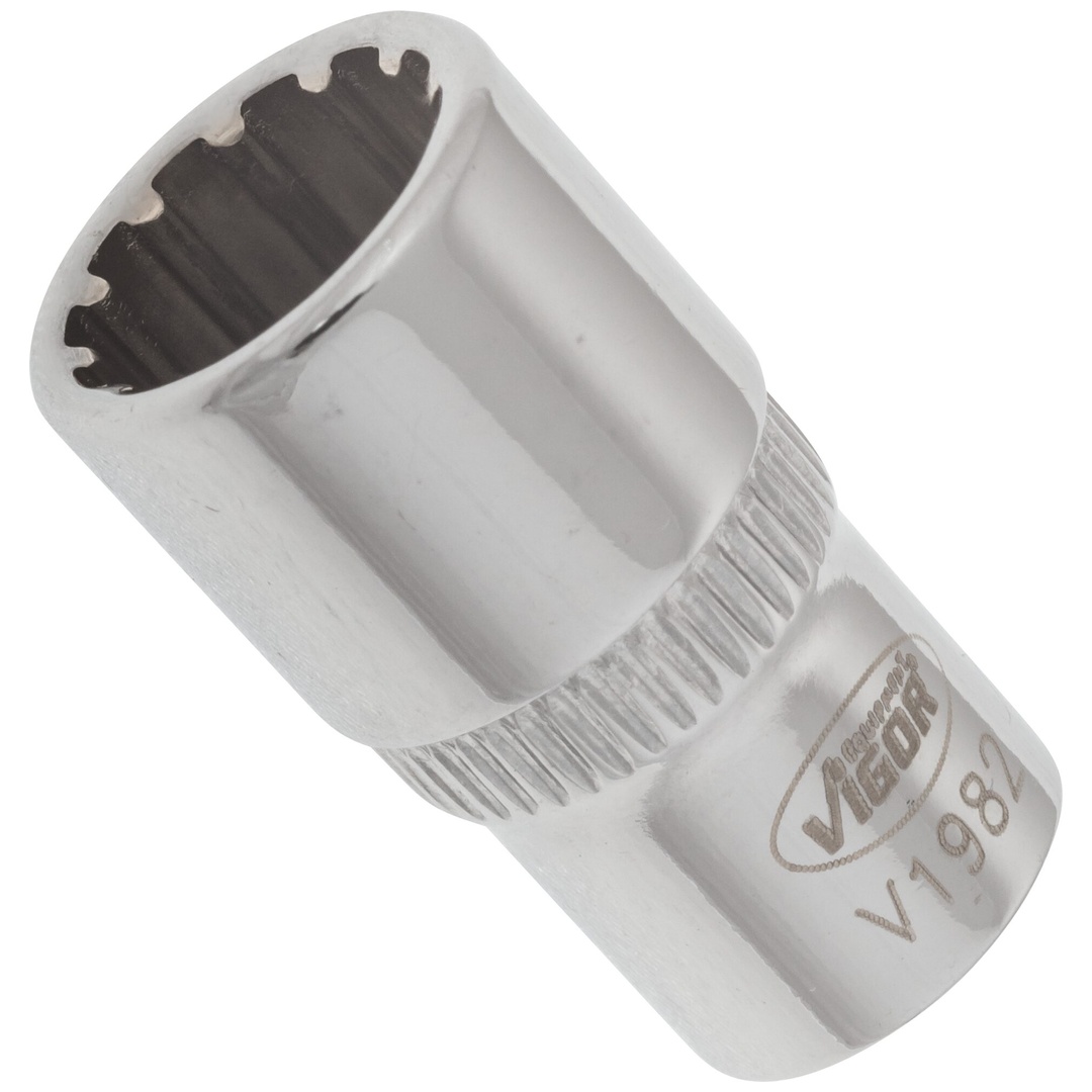 VIGOR Steckschlüsseleinsatz, 1/4 (6,3 mm) Vierkant hohl, Multiprofil, SW 9 mm