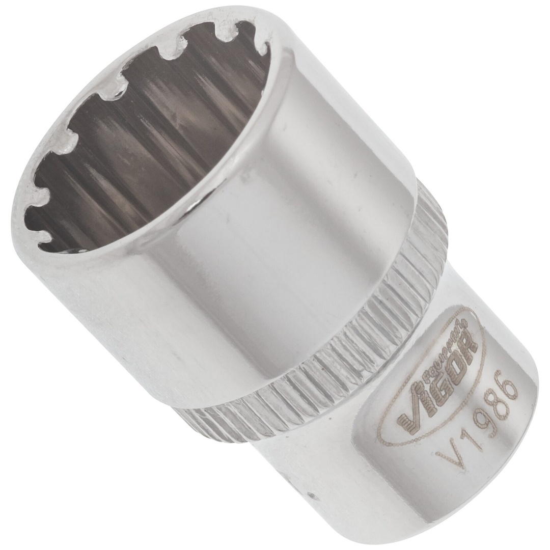 VIGOR Steckschlüsseleinsatz, 1/4 (6,3 mm) Vierkant hohl, Multiprofil, SW 13 mm