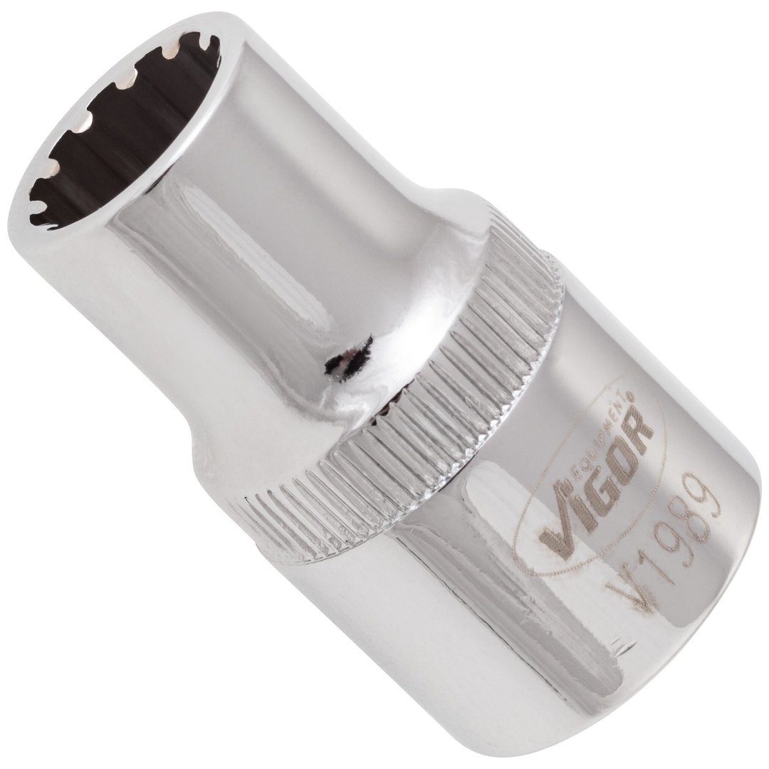 VIGOR Steckschlüsseleinsatz, 1/2 (12,5 mm) Vierkant hohl, Multiprofil, SW 11 mm