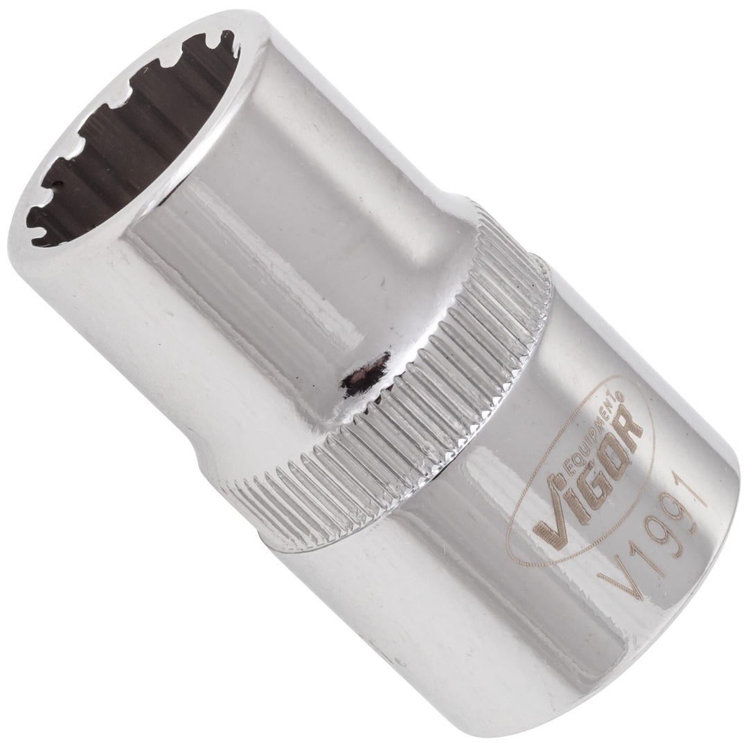 VIGOR Steckschlüsseleinsatz, 1/2 (12,5 mm) Vierkant hohl, Multiprofil, SW 13 mm