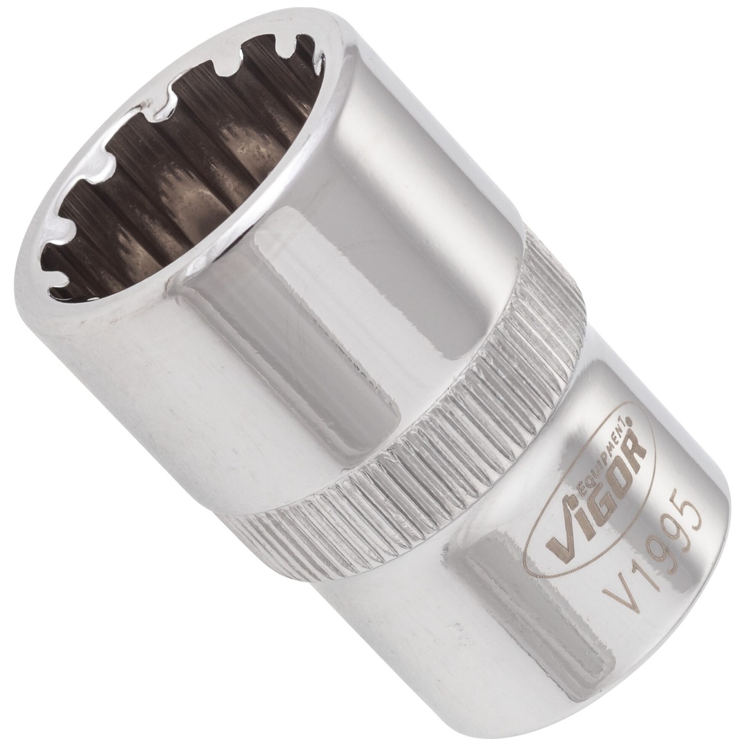 VIGOR Steckschlüsseleinsatz, 1/2 (12,5 mm) Vierkant hohl, Multiprofil, SW 17 mm