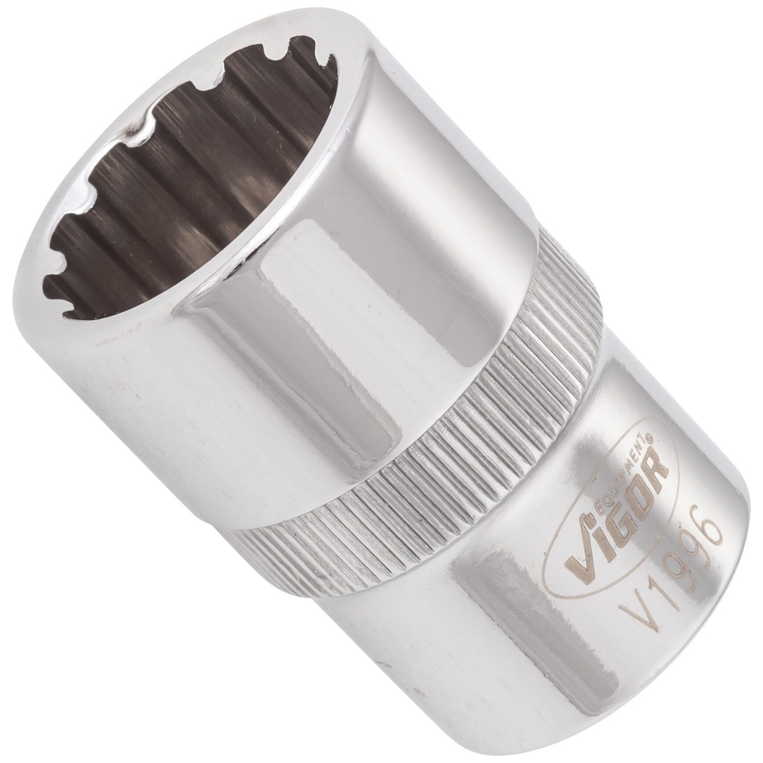 VIGOR Steckschlüsseleinsatz, 1/2 (12,5 mm) Vierkant hohl, Multiprofil, SW 18 mm