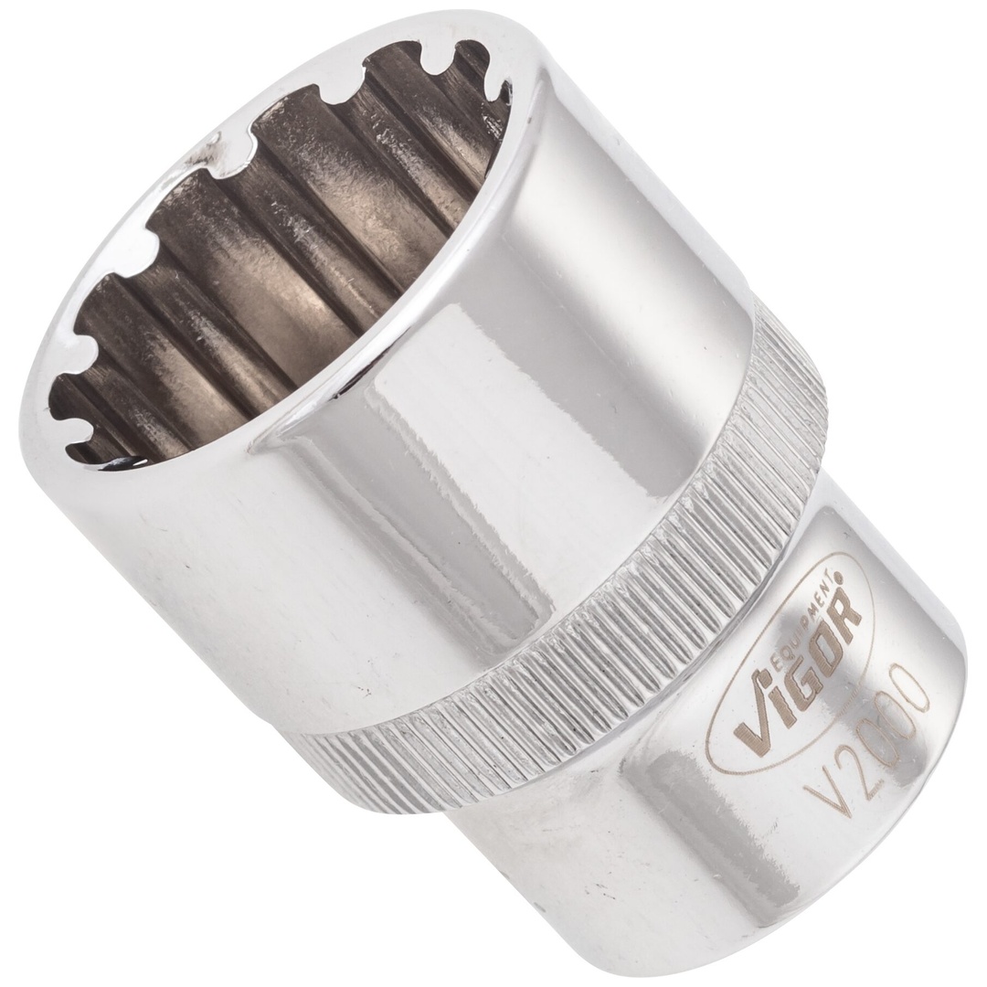 VIGOR Steckschlüsseleinsatz, 1/2 (12,5 mm) Vierkant hohl, Multiprofil, SW 22 mm