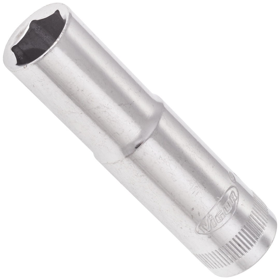 VIGOR Steckschlüsseleinsatz, lang, 3/8 (10 mm) Vierkant hohl, Außen Sechskant Profil, SW 11 mm