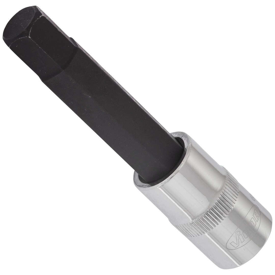 VIGOR Schraubendrehereinsatz, V2079, 1/2 (12,5 mm) Vierkant hohl, Innen Sechskant Profil, SW 13 mm