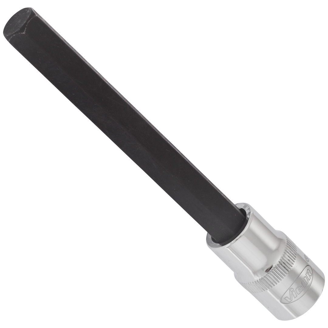 VIGOR Schraubendrehereinsatz, V2085, 1/2 (12,5 mm) Vierkant hohl, Innen Sechskant Profil, SW 12 mm