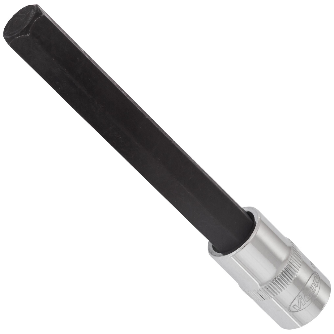 VIGOR Schraubendrehereinsatz, V2086, 1/2 (12,5 mm) Vierkant hohl, Innen Sechskant Profil, SW 14 mm