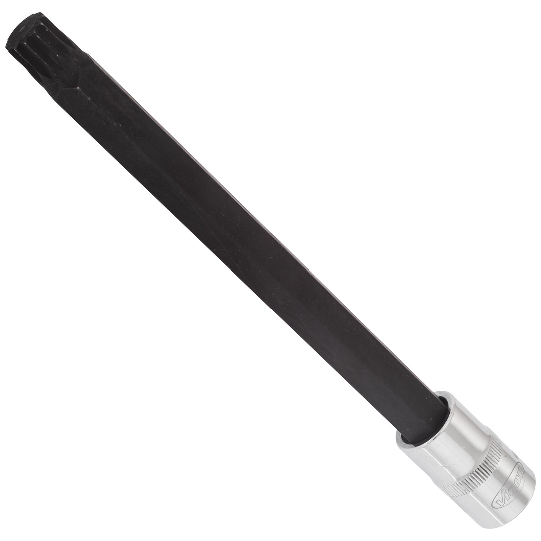 VIGOR Schraubendrehereinsatz, V2137, 1/2 (12,5 mm) Vierkant hohl, Innen Vielzahn Profil XZN, SW M14