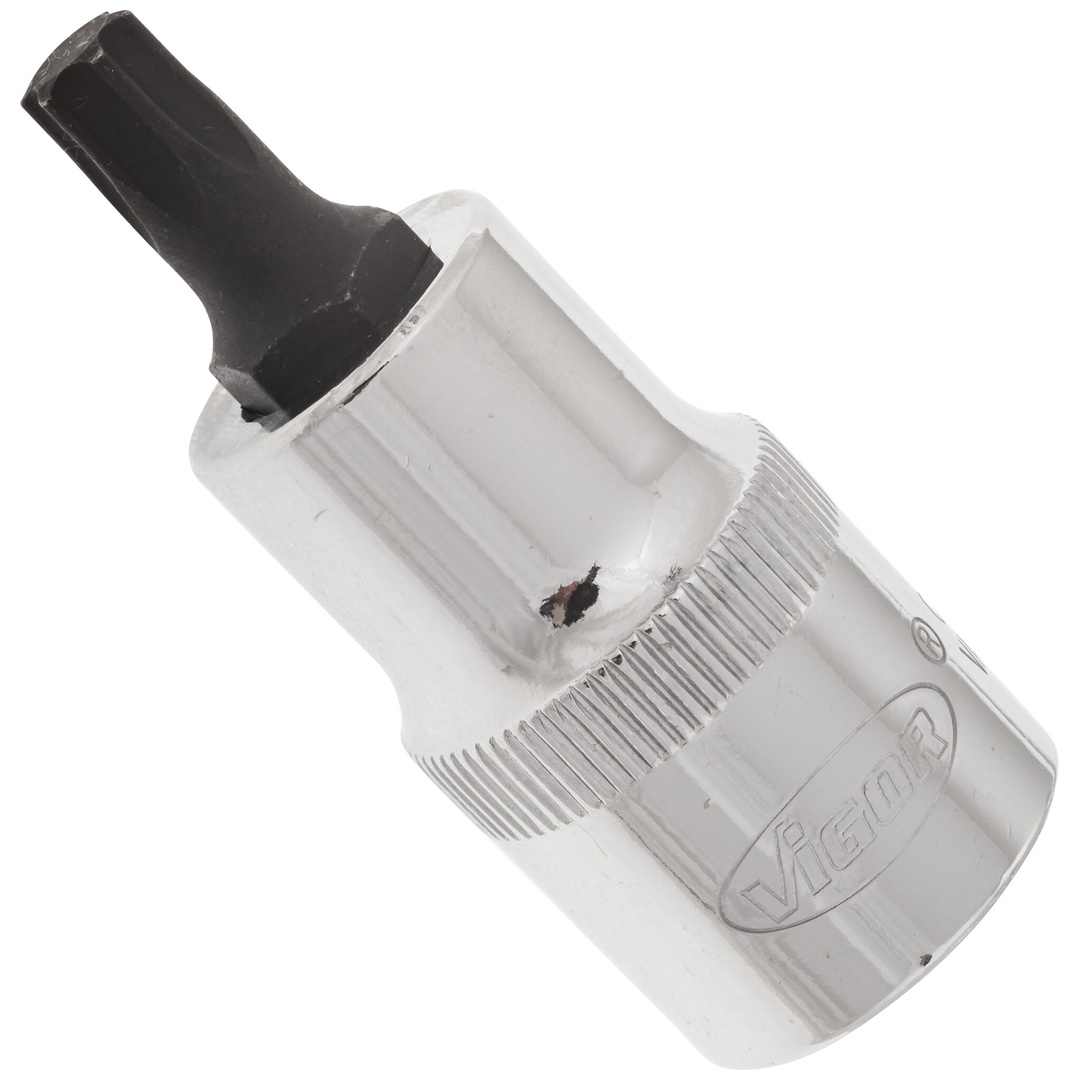 VIGOR Schraubendrehereinsatz, V2155, 1/2 (12,5 mm) Vierkant hohl, Innen TX Profil, SW T40
