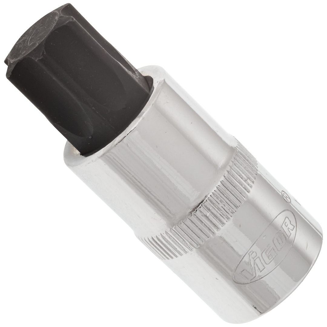 VIGOR Schraubendrehereinsatz, V2160, 1/2 (12,5 mm) Vierkant hohl, Innen TX Profil, SW T70