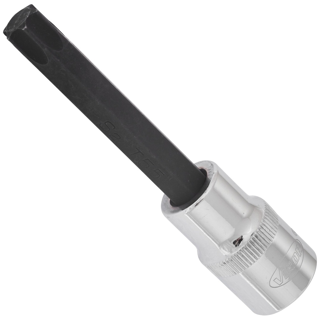 VIGOR Schraubendrehereinsatz, V2170, 1/2 (12,5 mm) Vierkant hohl, Innen TX Profil, SW T55