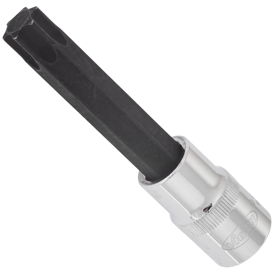 VIGOR Schraubendrehereinsatz, V2171, 1/2 (12,5 mm) Vierkant hohl, Innen TX Profil, SW T60