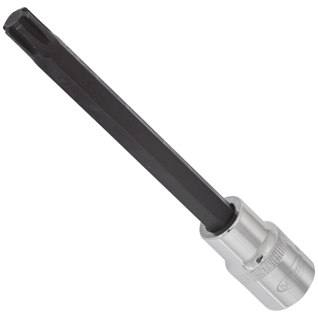 VIGOR Schraubendrehereinsatz, V2223, 1/2 (12,5 mm) Vierkant hohl, Innen Keilprofil Ribe-CV, SW M10,3