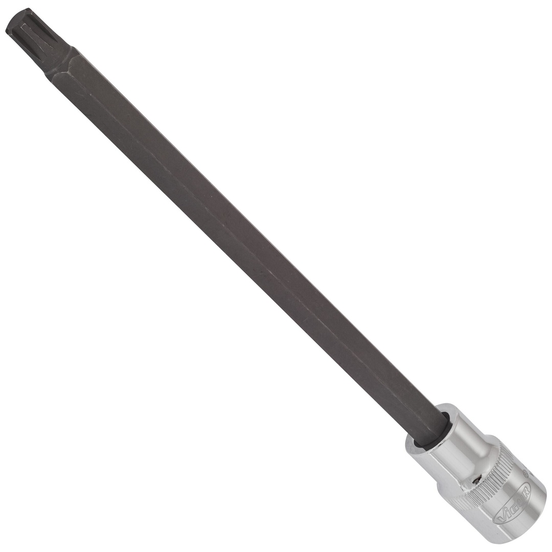 VIGOR Schraubendrehereinsatz, V2228, 1/2 (12,5 mm) Vierkant hohl, Innen Keilprofil Ribe-CV, SW M9