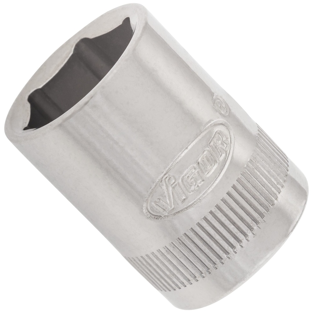 VIGOR Steckschlüsseleinsatz, 3/8 (10 mm) Vierkant hohl, Außen Sechskant Profil, SW 13 mm