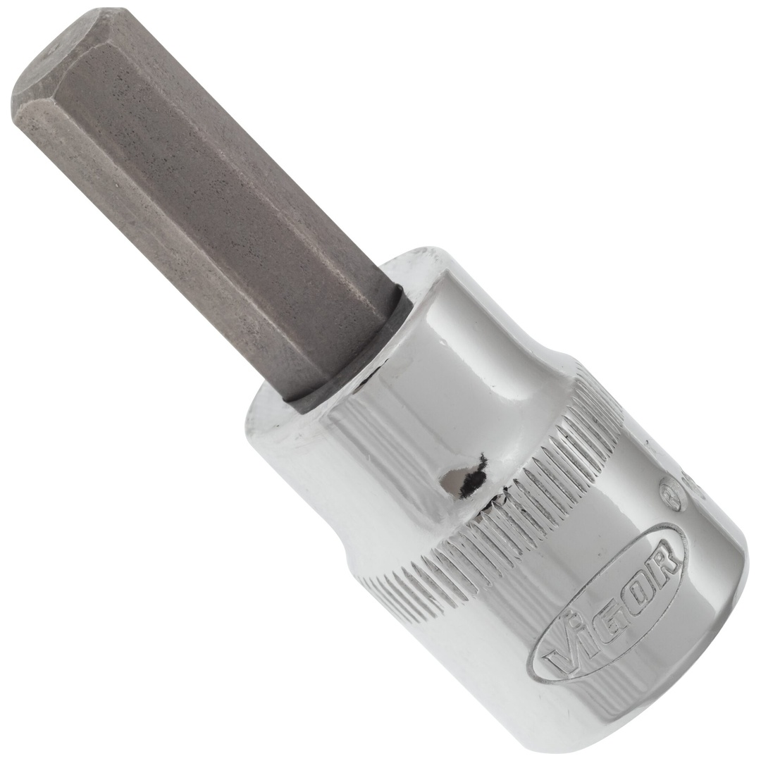 VIGOR Schraubendrehereinsatz, V2280N, 3/8 (10 mm) Vierkant hohl, Innen Sechskant Profil, SW 8 mm