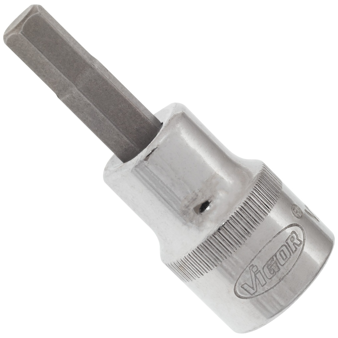 VIGOR Schraubendrehereinsatz, V2282N, 3/8 (10 mm) Vierkant hohl, Innen Sechskant Profil, SW 6 mm
