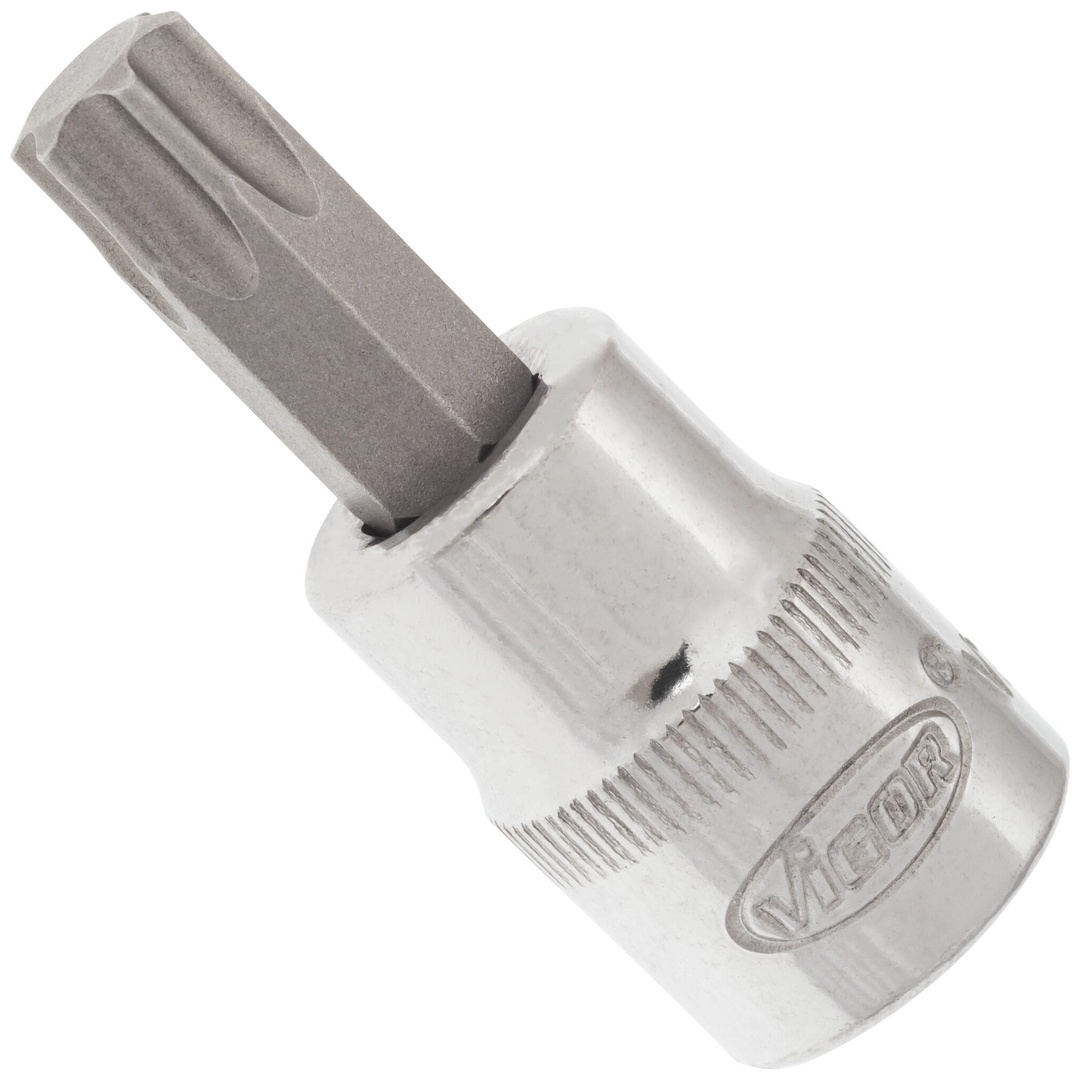 VIGOR Schraubendrehereinsatz, V2296N, 3/8 (10 mm) Vierkant hohl, Innen TX Profil, SW T50
