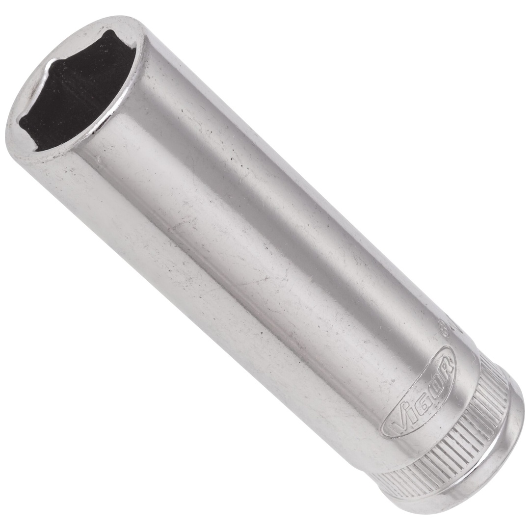 VIGOR Steckschlüsseleinsatz, lang, 3/8 (10 mm) Vierkant hohl, Außen Sechskant Profil, SW 13 mm