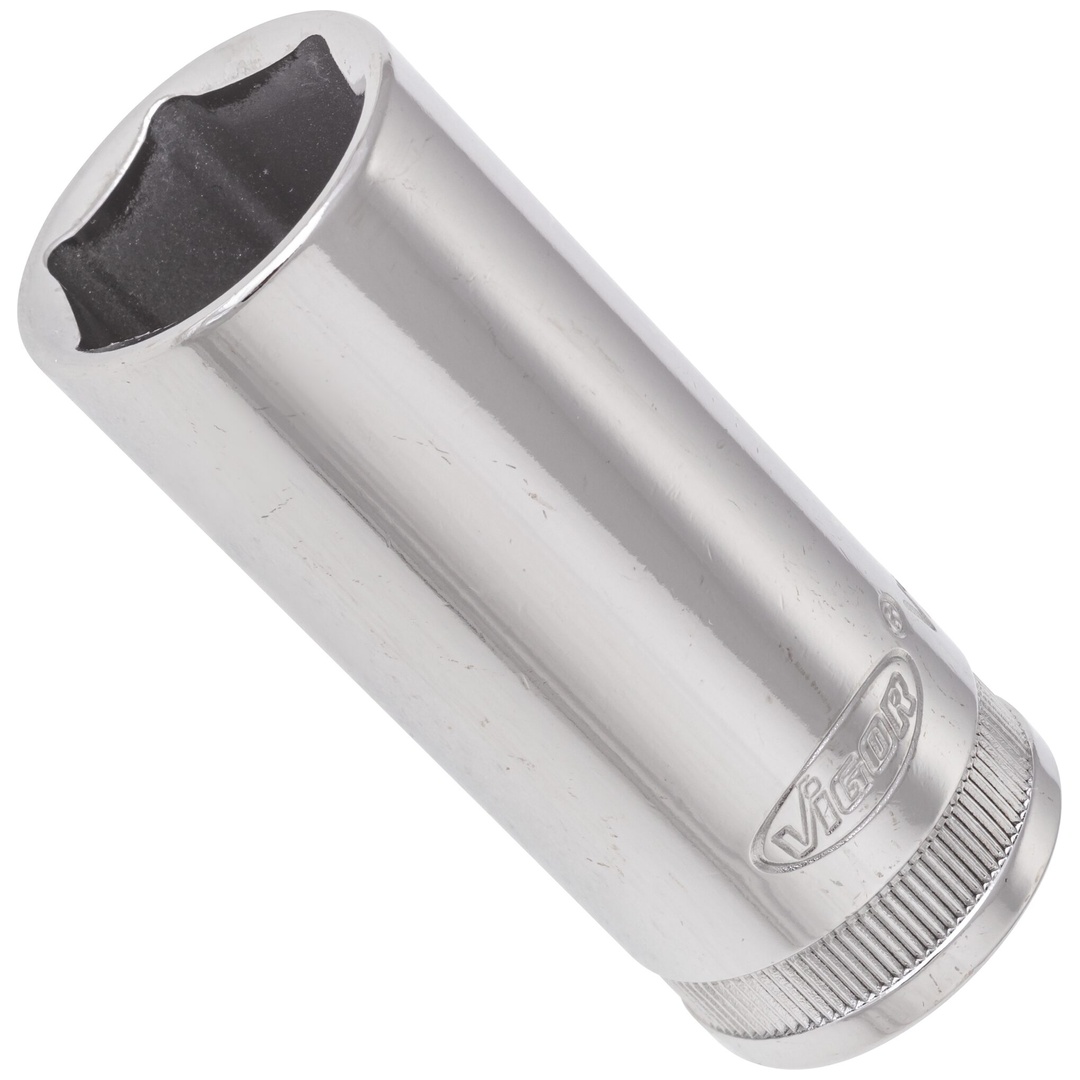 VIGOR Steckschlüsseleinsatz, lang, 3/8 (10 mm) Vierkant hohl, Außen Sechskant Profil, SW 19 mm