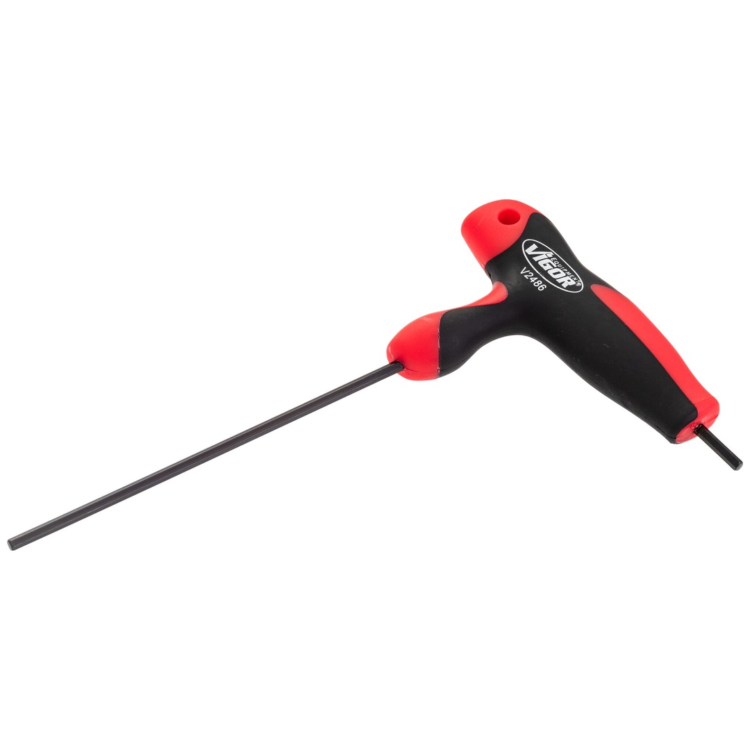VIGOR Schraubendreher, T-Griff, Innen Sechskant Profil, SW 2,5 mm