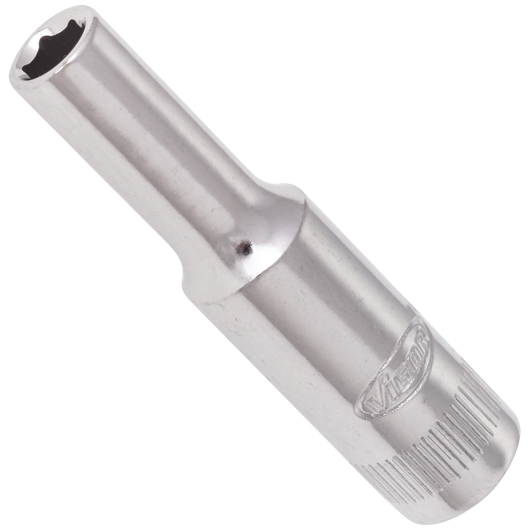 VIGOR Steckschlüsseleinsatz, lang, 1/4 (6,3 mm) Vierkant hohl, Außen Sechskant Profil, SW 5 mm