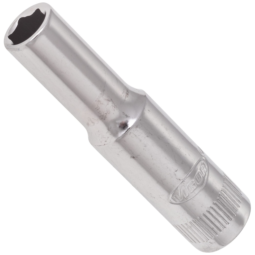 VIGOR Steckschlüsseleinsatz, lang, 1/4 (6,3 mm) Vierkant hohl, Außen Sechskant Profil, SW 6 mm