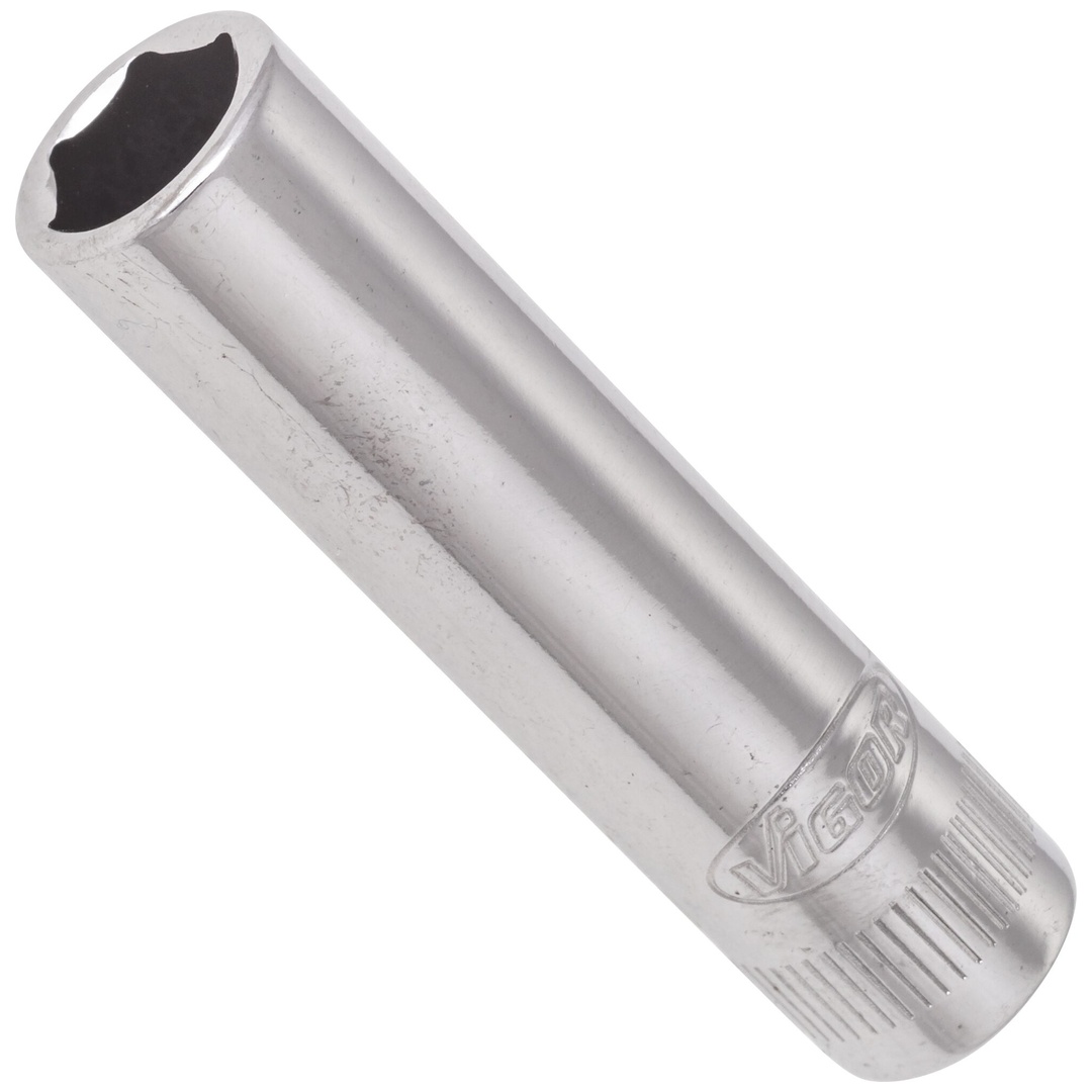 VIGOR Steckschlüsseleinsatz, lang, 1/4 (6,3 mm) Vierkant hohl, Außen Sechskant Profil, SW 8 mm