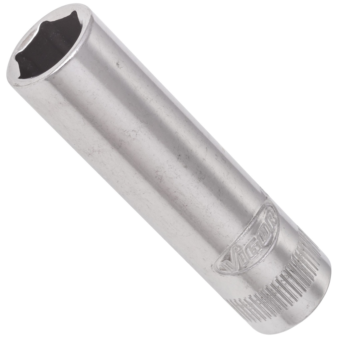 VIGOR Steckschlüsseleinsatz, lang, 1/4 (6,3 mm) Vierkant hohl, Außen Sechskant Profil, SW 9 mm