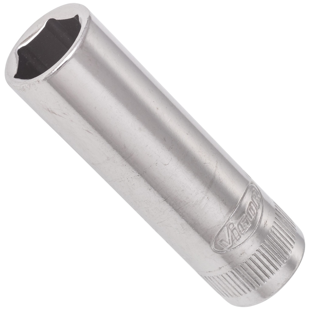 Hazet VIGOR Steckschlüsseleinsatz, lang, 1/4 (6,3 mm) Vierkant hohl, Außen Sechskant Profil, SW 10 mm