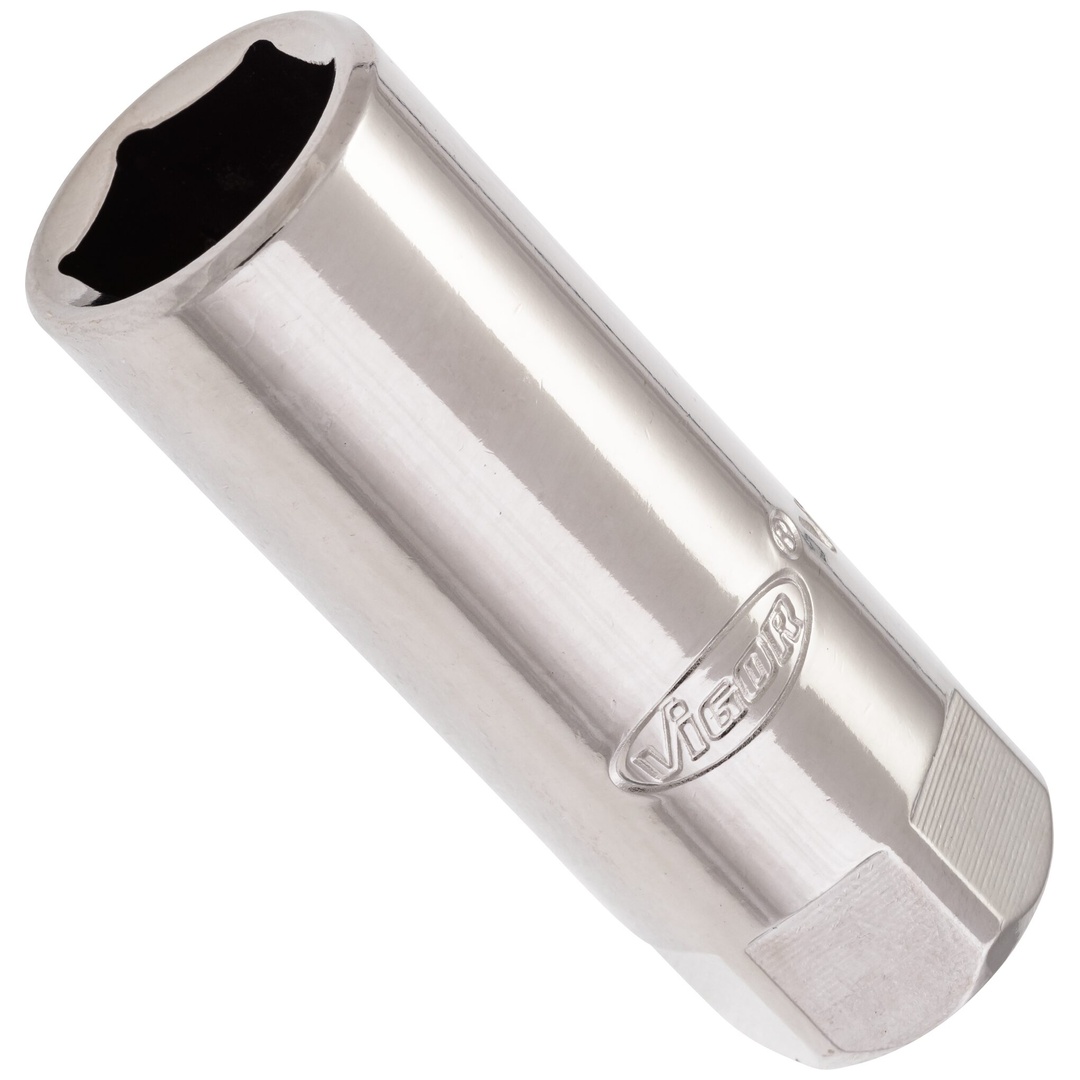 VIGOR Zündkerzen-Einsatz, 1/2 (12,5 mm) Vierkant hohl, Außen Sechskant Profil, SW 16 mm