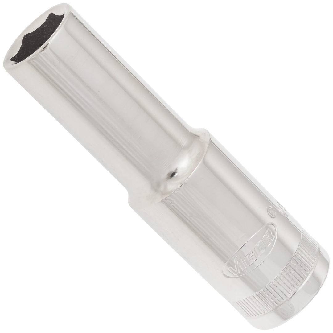 VIGOR Steckschlüsseleinsatz, lang, 1/2 (12,5 mm) Vierkant hohl, Außen Sechskant Profil, SW 12 mm