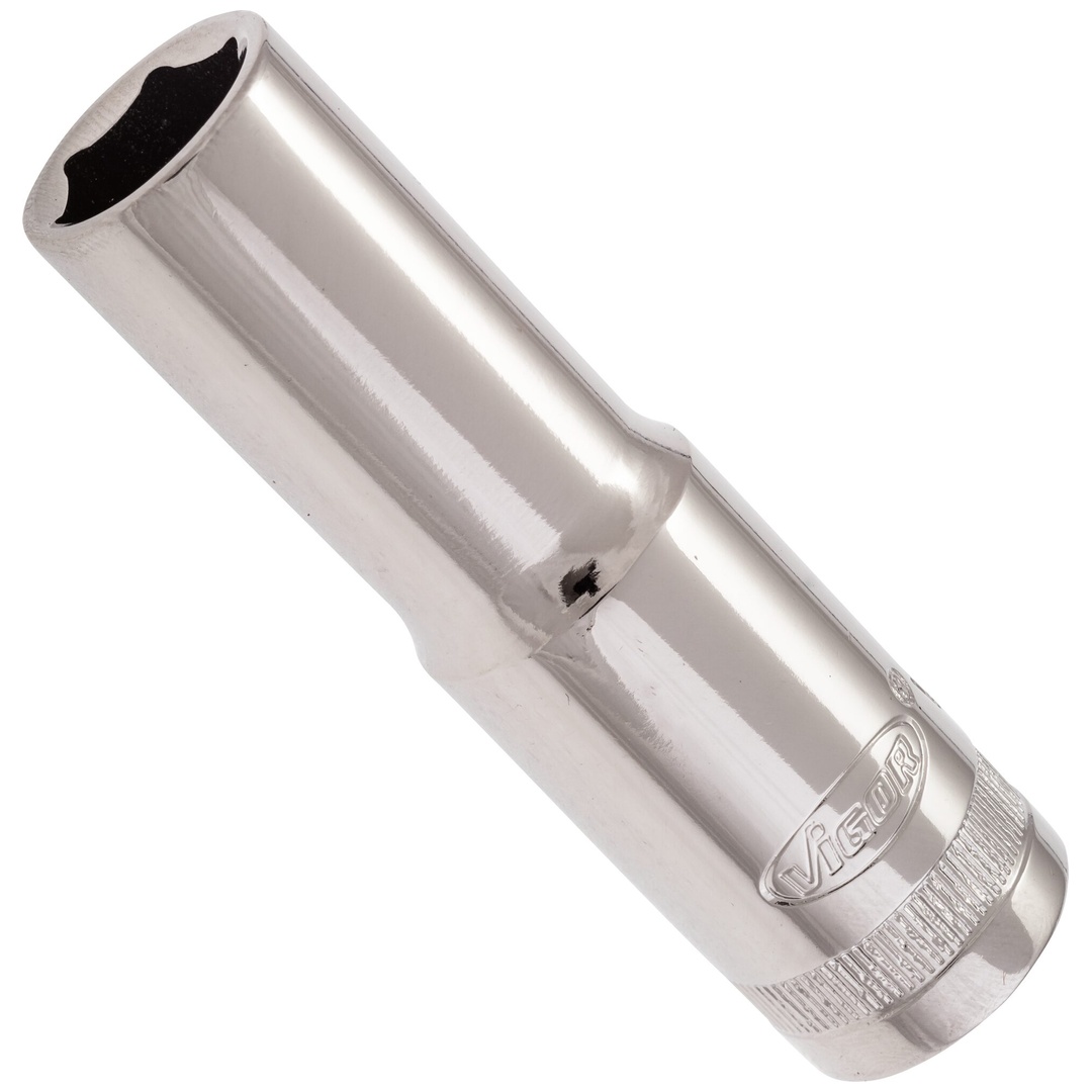 VIGOR Steckschlüsseleinsatz, lang, 1/2 (12,5 mm) Vierkant hohl, Außen Sechskant Profil, SW 13 mm