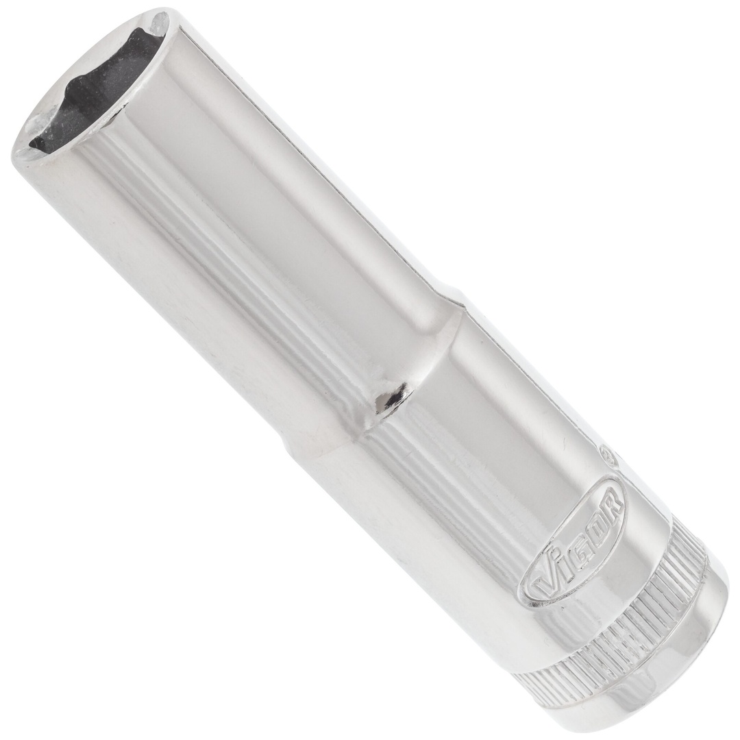 VIGOR Steckschlüsseleinsatz, lang, 1/2 (12,5 mm) Vierkant hohl, Außen Sechskant Profil, SW 14 mm