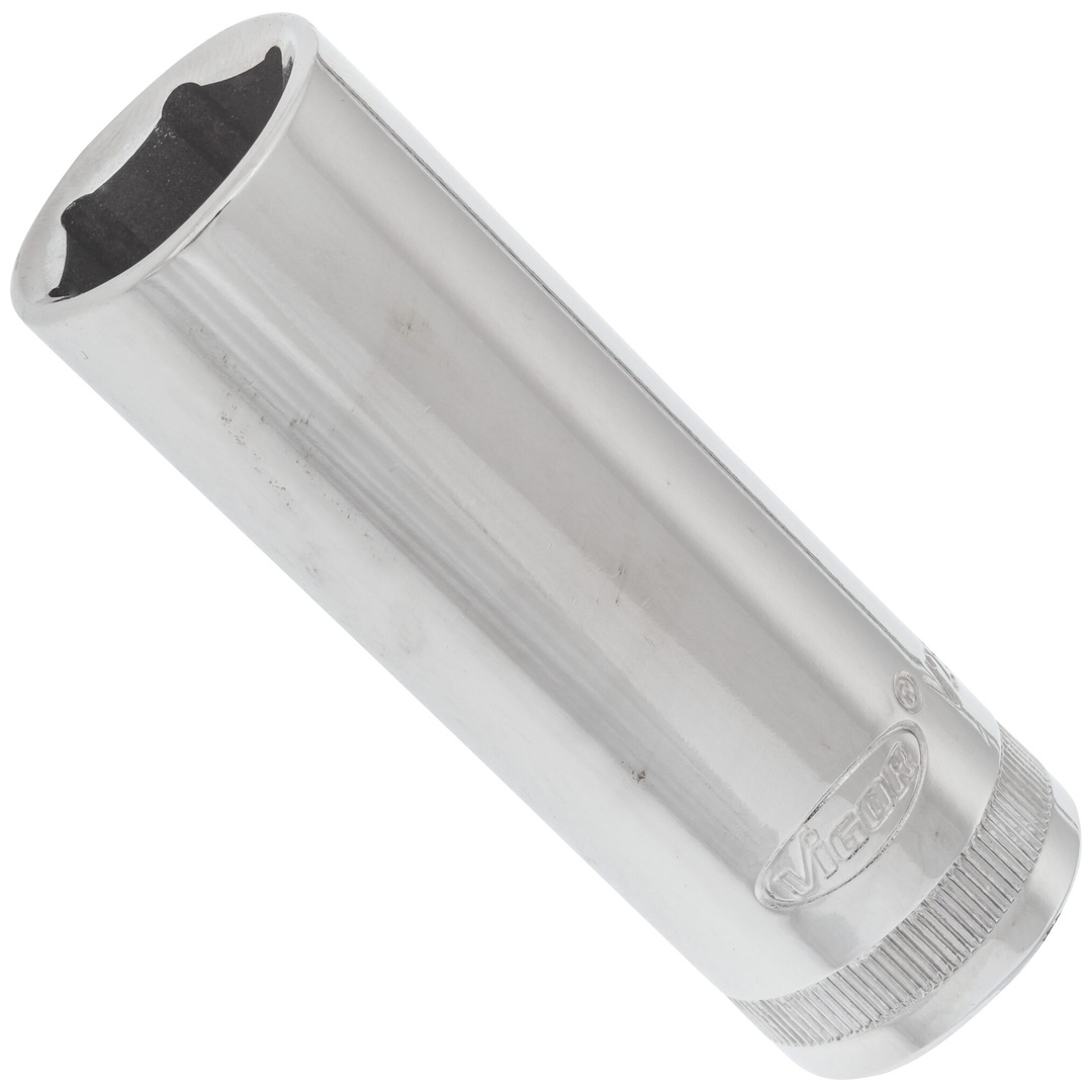 VIGOR Steckschlüsseleinsatz, lang, 1/2 (12,5 mm) Vierkant hohl, Außen Sechskant Profil, SW 18 mm