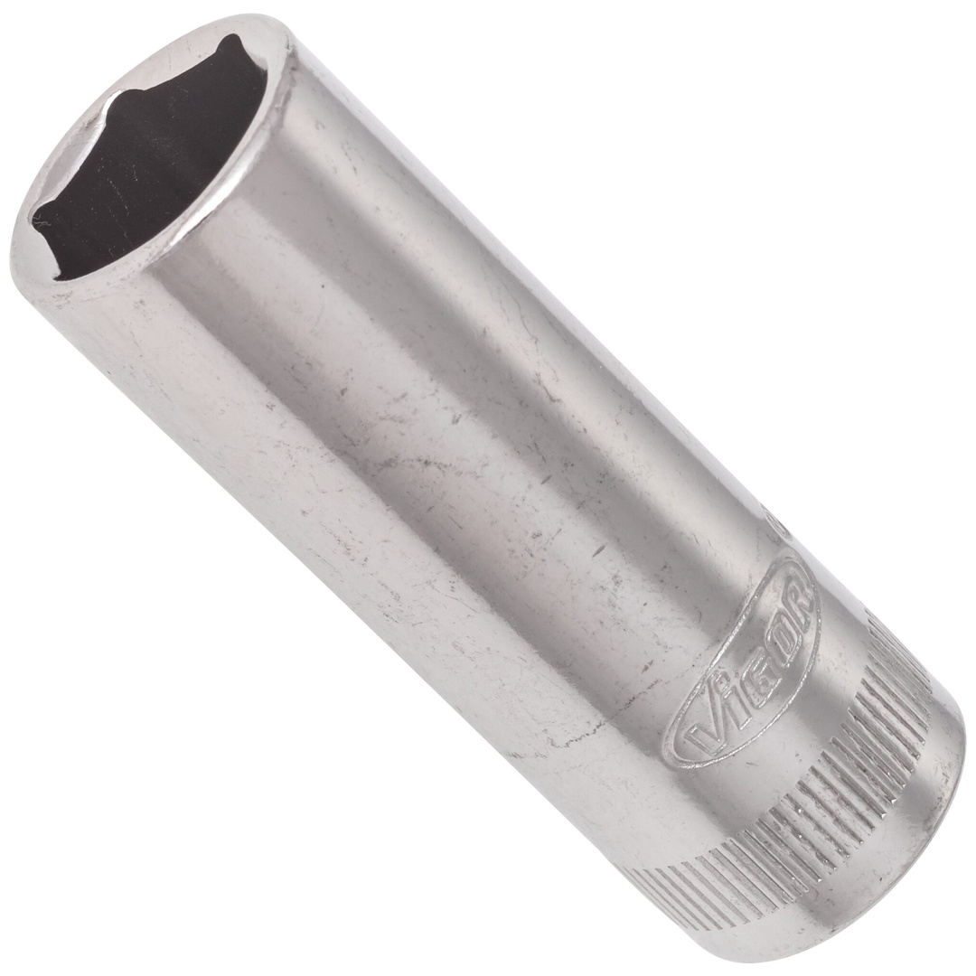 VIGOR Steckschlüsseleinsatz, lang, 1/4 (6,3 mm) Vierkant hohl, Außen Sechskant Profil, SW 12 mm